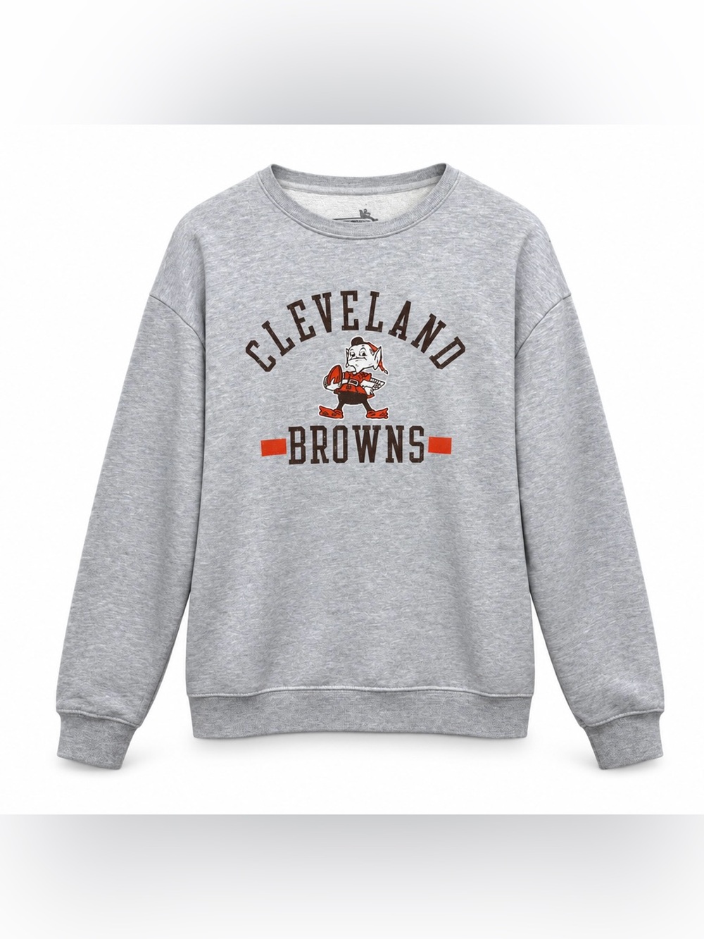 Junk Food Clothing Cleveland Browns NFL Heather Gray Crewneck Sweatshirt